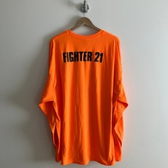Gildan T-Shirt Men’s 3XL Bright Orange New Graphic Print Long Sleeve