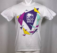 Taco Bell Fast Food Retro 90s Logo Graphic Print White T-Shirt Men’s SMALL