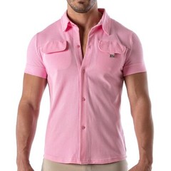 TOF PARIS T-Shirts Short-Sleeved Cotton Pique Shirt Pink 33