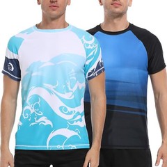 Men’s Rash Guard Swim Shirt UPF 50+ Quick Dry Loose Fit Surfing Fishing Tee