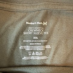 Member’s Mark Men’s Essential Soft Short Sleeve Crewneck Tee Green XXL