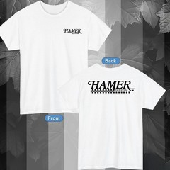 Hamer Guitar Logo Active T-Shirt Color Black/Red/Navy/Blue/White/Grey S-5XL