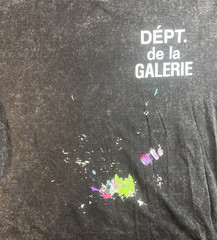 Gallery Dept Men’s M Black Paint-Splattered Shirt “Dépt De La Galerie” French