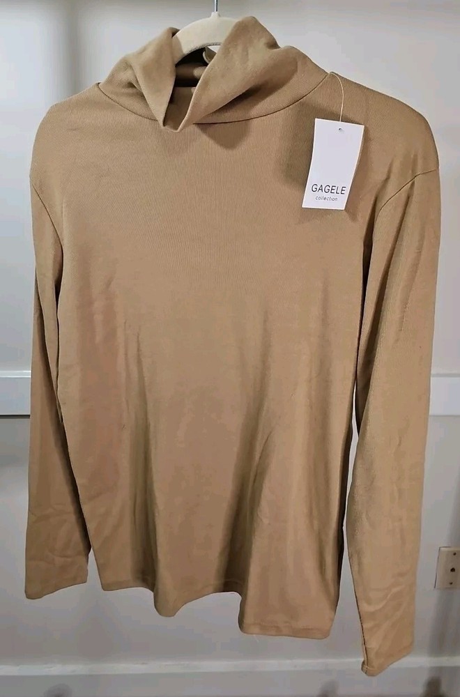 Casual Mens Slim Fit Basic Top Lightweight Knitted Turtleneck Pullover Shirt S