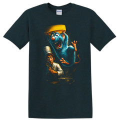 Ratatouille Movie Style Chef Mouse Kitchen T Shirt Cartoon Art Tee