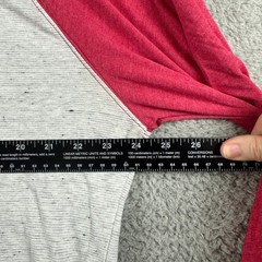 Hurley Buckle Henley Mens XXL 3/4 Sleeve Shirt Grey Red Raglan Premium Fit