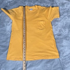 Vintage GAP Pocket T Shirt Mens S Loose Fit Made In USA Faded Yellow 90s