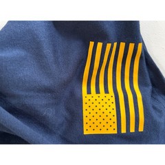 Under Armour Mens Freedom Flag T-Shirt Navy Blue Yellow XXL 1370810 NEW