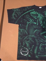 Y2K VTG AOP LIZARD Iguana Mexico Playa Del Carmen Yazbek Reptile Size XL