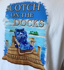 Tommy Bahama Shirt Mens 2XL 3XL White Short Sleeve Beach Dock Graphic T-Shirt