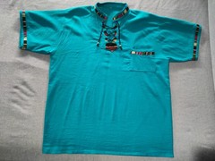 South American Jersey In Pure Cotton, Canvas And Hand Decorated. Size XL