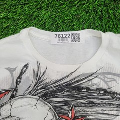 Skeleton Skull Shirt Large 21×26 White
