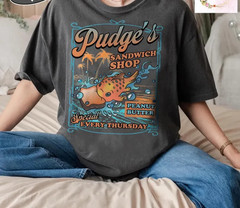Retro Pudge Sandwich Shop Tee, Lilo & Stitch Fish Shirt
