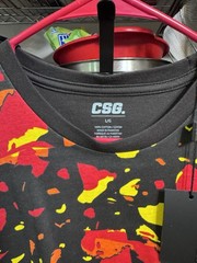 CSG NEW Men’s Graphic T-Shirt Large Abstract Paint Splatter Black Multi Color 🔥