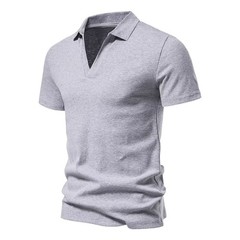 Mens Breathable T Shirt V Neck Elastic Fabric for Sports and Everyday Use