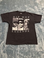 Original Flavor Hip Hop Legends L Men’s Black Biggie Eazy-E Tupac T-Shirt
