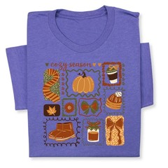 Cozy Season Fall T-Shirt, Autumn Coffee Pumpkin Graphic Tee Gift