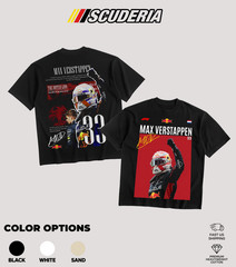 Scuderia Max Verstappen Red Bull 33 Front Back Graphic Tee