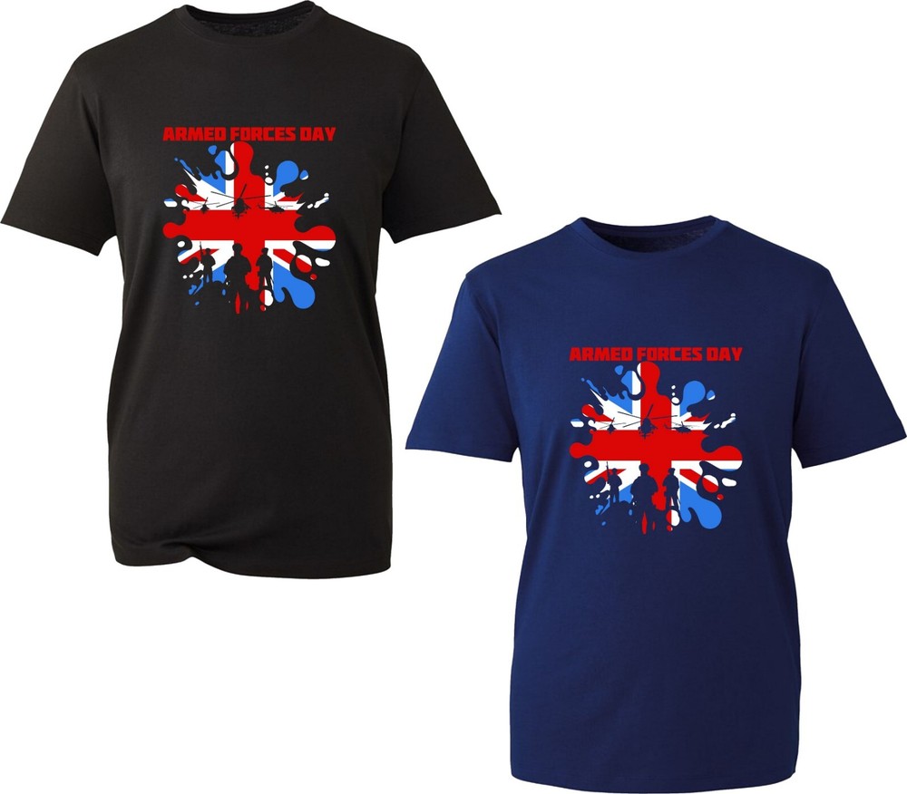 Armed Forces Day T-Shirt UK Royal Army Remembrance Day Veterans Unisex Tee Top