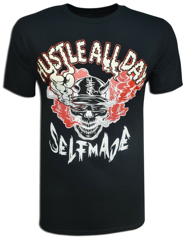 Hustle All Day Tee Self Made Savage Money Maker NEW Men Women Graphic T-Shirts