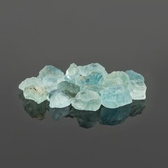 CRYSTALIS 20+ pcs, 6-8mm, Natural Sea Raw Small Aquamarines, Blue, Loose Gems…