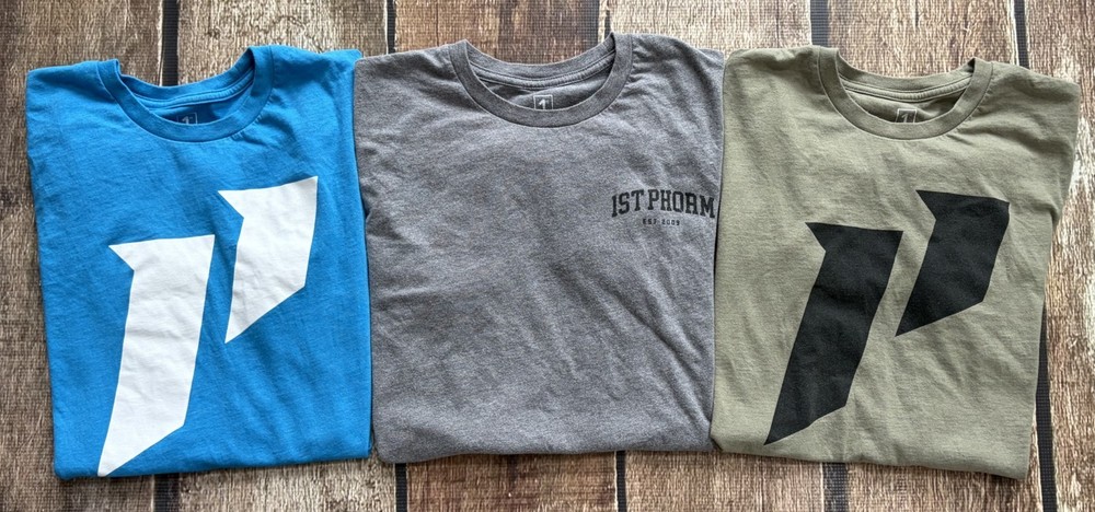 1ST PHORM 3 T-SHIRT LOT WORKOUT ACTIVE BRAND MULTI MENS MEDIUM EXCELLENT