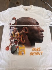 Kobe Bryant Lakers Tribute Graphic T Shirt Comfort Colors White Medium NBA MAMBA