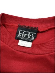 Vintage Kick’s Christmas Frequent Flyer Red Solid Graphic T-Shirt Men’s XL
