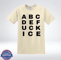 ABC Alphabet Fck ICE Typography Political Protest T-Shirt