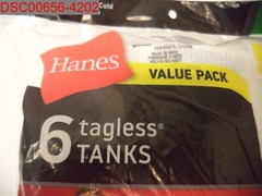 Stain, Hanes Men’s White 6-Pack Tagless Moisture-Wicking Tanks, L 043935516277