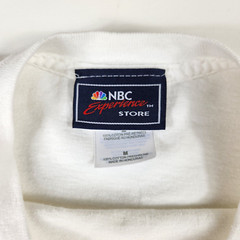 VTG NBC Experience Store Friends T-Shirt Embroidered Spellout Adult Medium White