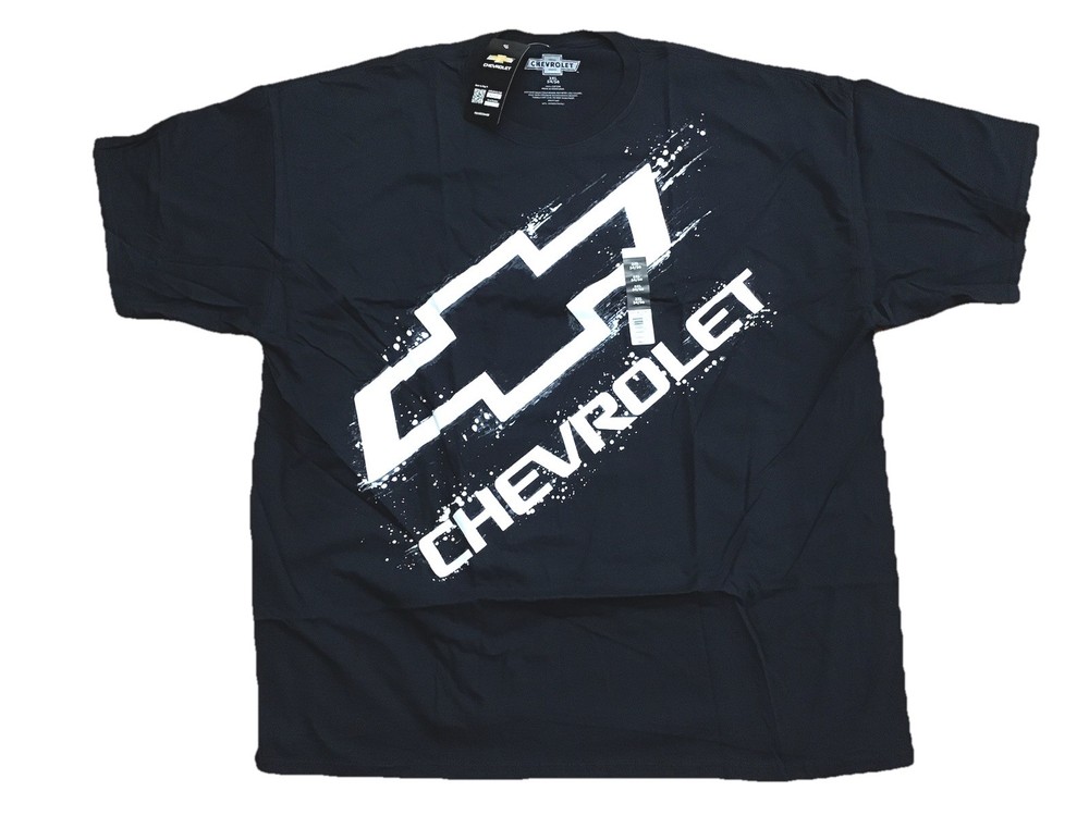 New GM Chevrolet Chevy 3XL 54/56 Logo Mud Slinger Slant Black Graphic TShirt (D5