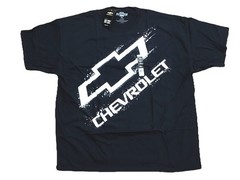 New GM Chevrolet Chevy 3XL 54/56 Logo Mud Slinger Slant Black Graphic TShirt (D5