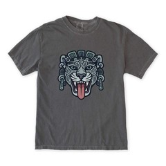 Mayan Jaguar Head T-Shirt | Ancient Tribal Mesoamerican Art | Comfort Colors