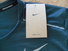 NIKE Dri Fit Miler Running Shirt AJ7565-328 Pine Green Reflective Men’s Small