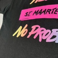 St. Maarten Hey Mon No Problem XL Tee Hanes Heavyweight 50/50 Single Stitch Vtg