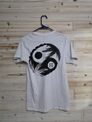 Stance Designer T-Shirt ‘Opposites’ Yin Yang Pattern White, Size S
