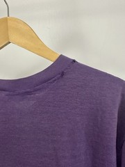 VTG 90s Paper Thin Plum Purple Burnout Worn Blank Bold T-Shirt Size XL