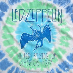 Led Zeppelin Ramble On Tie-Dye T-Shirt Liquid Blue