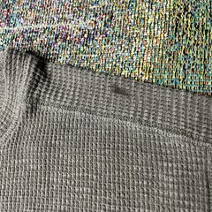 RRL Ralph Lauren Waffle Knit Thermal Crewneck Shirt Gray Olive Green Men’s XXL