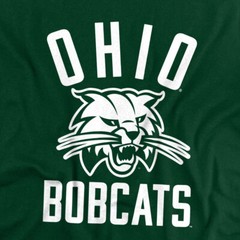 Ohio University Adult T-Shirt One Color Logo, Hunter Green, S-3XL