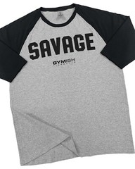 03- RAGLAN SAVAGE Workout Gym T-Shirt Funny Gym Shirt for Men