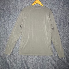 Free Fly Men Bamboo Henley Shirt Bundle Long Sleeve Gray Charcoal Size Medium