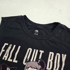 Fall Out Boy Sleeveless Long Tank Black Shirt Concert MANIA Llama Graffiti Sz M