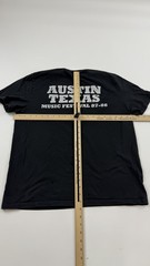 John Galt Crew Shirt Mens Large Black Austin Texas Music Festival 87-88 Stain