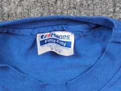 Vintage Rocky Mountains Shirt Mens Medium Blue 80s Short Sleeve Hanes Colorado
