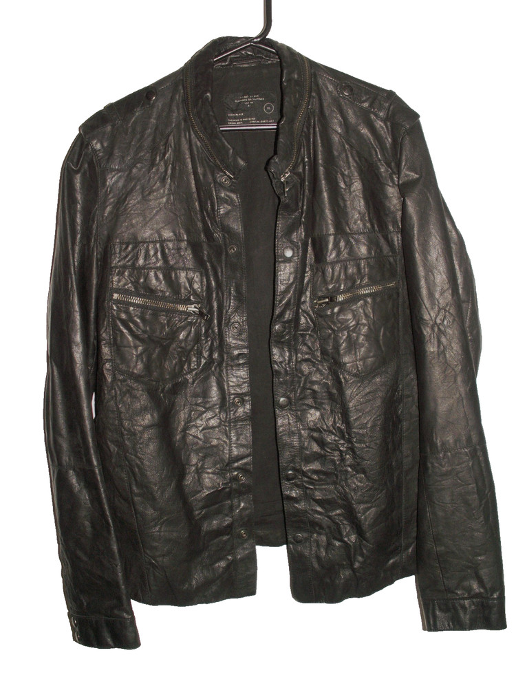 Men’s All Saints AFTERNOON LEATHER SHIRT jacket overshirt XL (ref62) £149.99!!!!