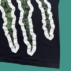 Monster Energy T Shirt Medium Y2K Logo Graphic Short Sleeve Cotton Black Green