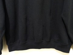 M/L Vtg 90s Black Blank Distressed Skate Punk Rock Grunge Boxy 50/50 Sweatshirt
