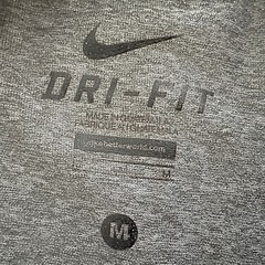 Nike Dri-FIT Mens Long Sleeve Shirt Heather Gray Tech Workout Gym Tee Medium